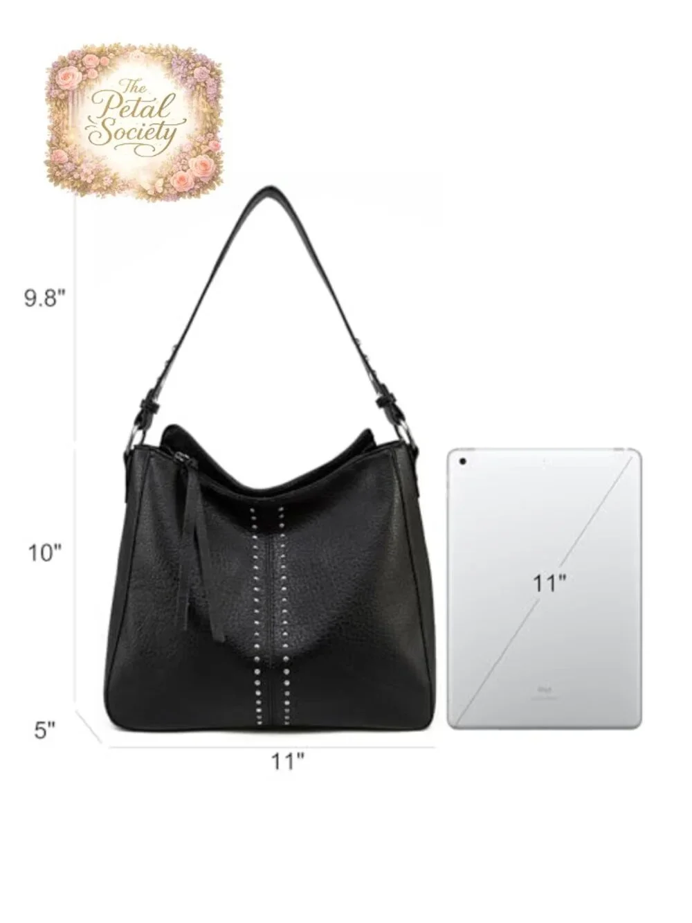 Vegan Leather Hobo Bag with Guitar Strap Women Top Handle Satchel Shoulder Purse